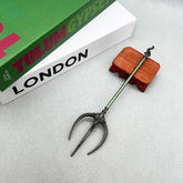 1:6 anime-style zinc alloy trident replica on display stand for cosplay and collectibles