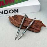 Anime-style zinc alloy weapon replicas on wood, collectible display by BlacksmithSONG