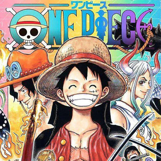 Anime-style One Piece characters with swords and weapons, ideal for collectible cosplay display.