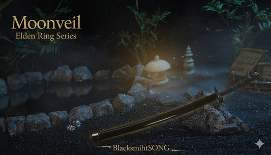 Moonveil Elden Ring series 1:6 katana replica display, BlacksmithSONG anime weapon collectible