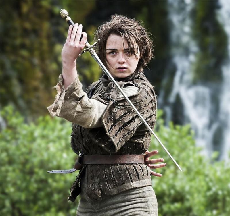 Arya Stark Needle Sword Replica - Game of Thrones 1:6 Scale Zinc Alloy Weapon Model (22cm/8.6in) | Official Collectible Accessory for Action Figures | Desktop Display Gift for Fans - BlacksmithSONG