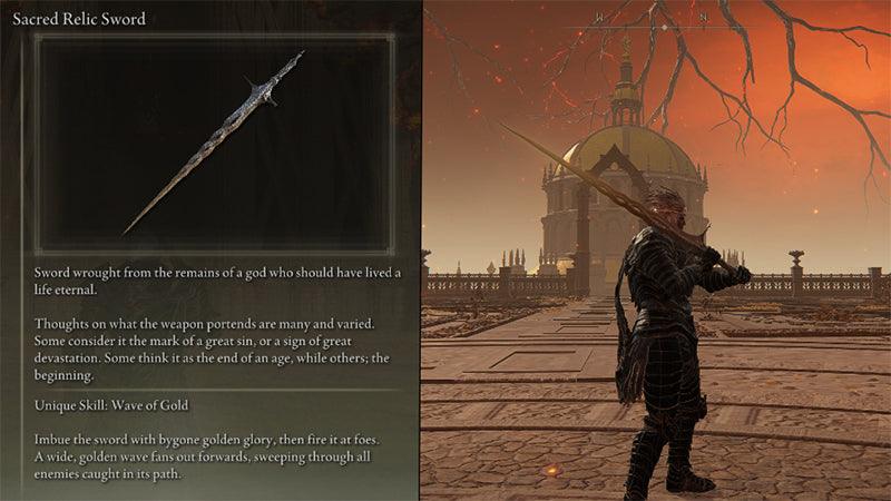 Elden Ring Sacred Relic Sword Replica - Marika's Divine Blade | Zinc Alloy Artisan Craft with Anti-Tarnish Finish - BlacksmithSONG