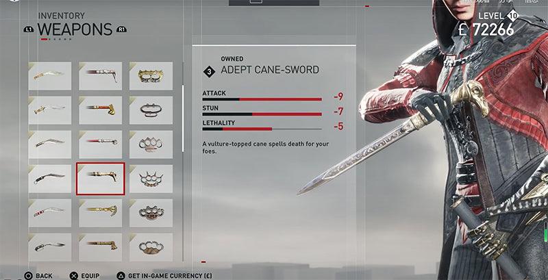 Assassin's Creed Syndicate Adept Cane Sword Replica | 1:6 Scale Metal Collectible | BlacksmithSONG - BlacksmithSONG