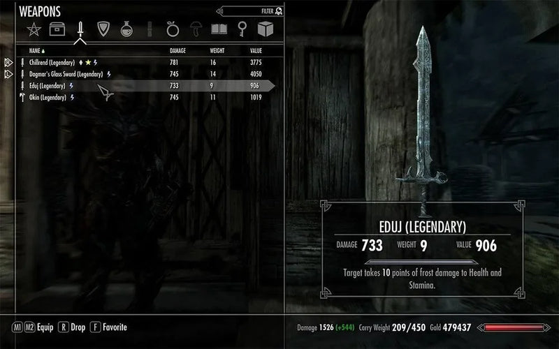 Eduj Skyrim Sword Replica | 1:6 Scale | Elder Scrolls V Metal Collectible | BlacksmithSONG - BlacksmithSONG
