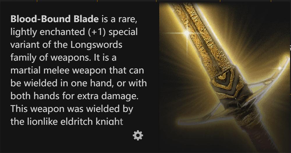 Blood-Bound Vampiric Blade- Baldur's Gate 3 Cursed Weapon 1:6 | Life Steal Enchantment & Sacrificial Runes | Dark Pact Display for Shadowheart Builds - BlacksmithSONG