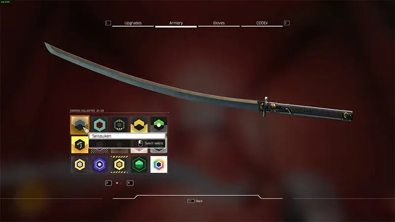 Anime-style katana sword replica on digital display, BlacksmithSONG collectible weapon.