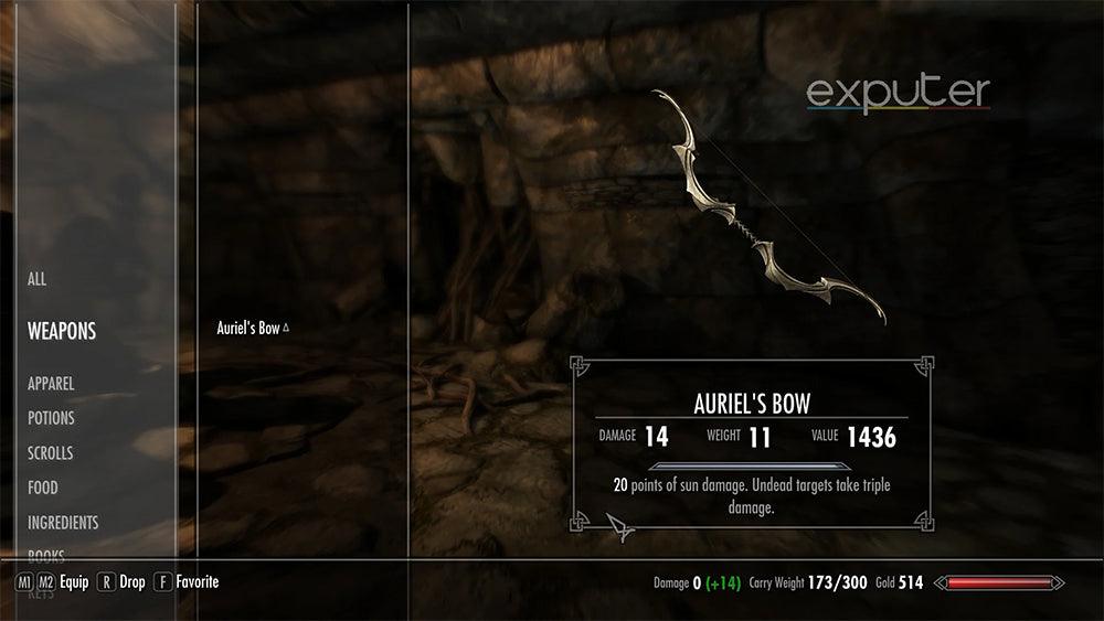 Auriel's Bow Replica - Skyrim Dawnguard DLC Divine Weapon 1:6 | Auri-El's Sunhallower Design | Vampire Hunter's Zinc Alloy Artifact for Merethic Era Fans - BlacksmithSONG