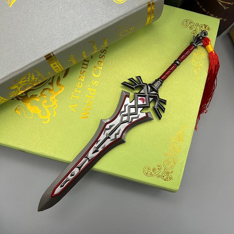 Royal Guard's Claymore Replica - The Legend of Zelda Two-Handed Colossus 1:6 Zinc Alloy | Last Stand Blade Texture & Crimson Accents | Multi-Layer Baked Finish for Lynel Slayers - BlacksmithSONG