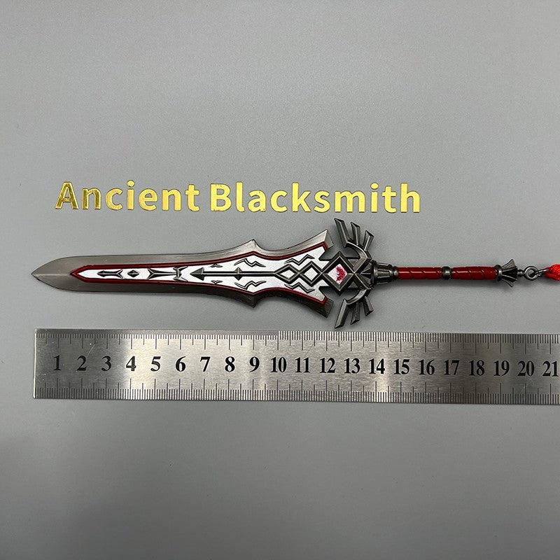 Royal Guard's Claymore Replica - The Legend of Zelda Two-Handed Colossus 1:6 Zinc Alloy | Last Stand Blade Texture & Crimson Accents | Multi-Layer Baked Finish for Lynel Slayers - BlacksmithSONG