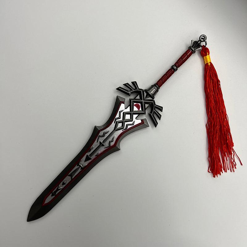 Royal Guard's Claymore Replica - The Legend of Zelda Two-Handed Colossus 1:6 Zinc Alloy | Last Stand Blade Texture & Crimson Accents | Multi-Layer Baked Finish for Lynel Slayers - BlacksmithSONG