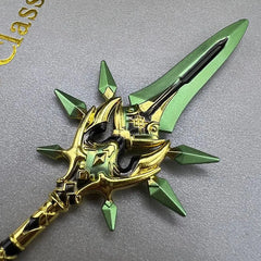 Primordial Jade Winged-Spear Replica | Genshin Impact Metal Spear | Collectible | BlacksmithSONG - BlacksmithSONG