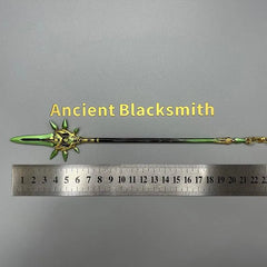 Primordial Jade Winged-Spear Replica | Genshin Impact Metal Spear | Collectible | BlacksmithSONG - BlacksmithSONG