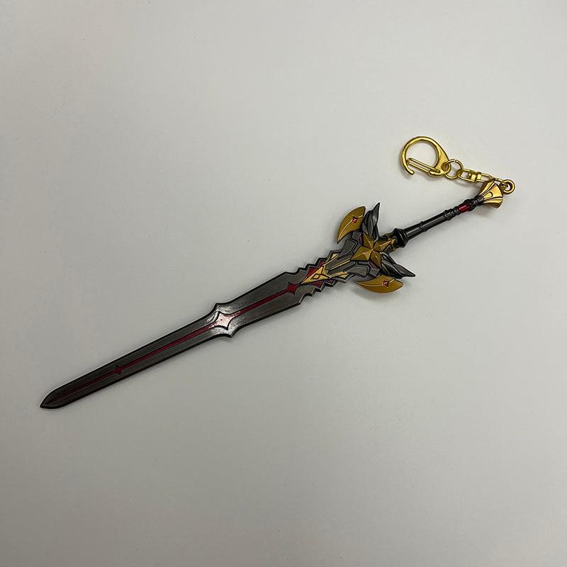 Genshin Impact Black Sword 1:6 Zinc Alloy Replica - Shadow-Etched Battle Pass Blade, Spartan Forged Edge, Gamer Cave Artifact Collection - BlacksmithSONG