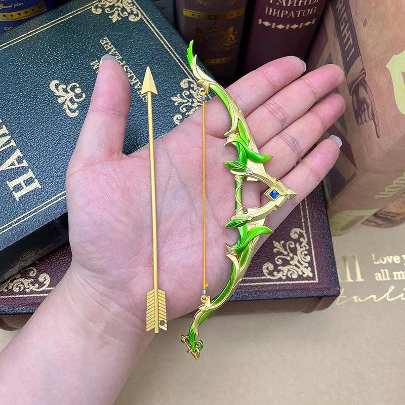 The Viridescent Hunt Bow Replica | Genshin Impact Metal Collectible | 1:6 Scale | BlacksmithSONG - BlacksmithSONG