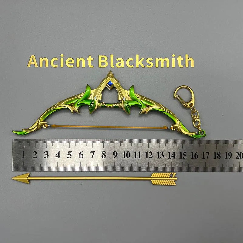 The Viridescent Hunt Bow Replica | Genshin Impact Metal Collectible | 1:6 Scale | BlacksmithSONG - BlacksmithSONG