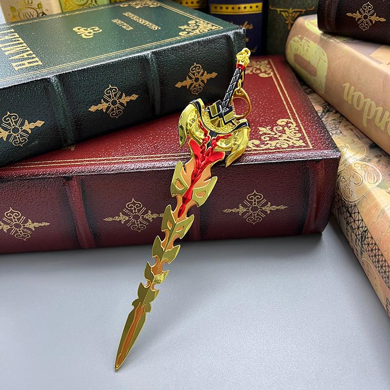 Genshin Impact Serpent Spine Greatsword Replica - Shielded Warrior's Claymore | Spiral Abyss Meta Build Collectible - BlacksmithSONG