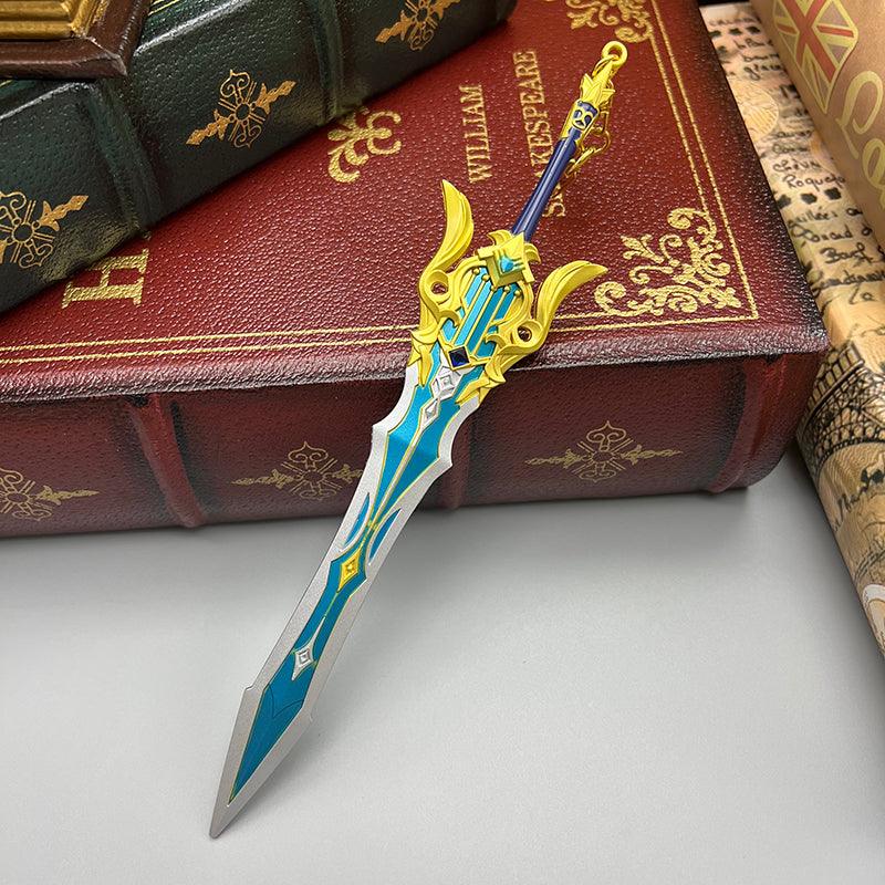Genshin Impact Song of Broken Pines 1:6 Aerospace Zinc Alloy Claymore - Noblesse Frostcarved Relic for Tactical Game Room Display - BlacksmithSONG