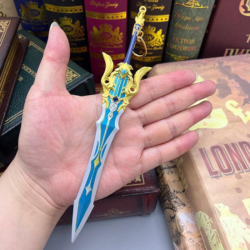 Genshin Impact Song of Broken Pines 1:6 Aerospace Zinc Alloy Claymore - Noblesse Frostcarved Relic for Tactical Game Room Display - BlacksmithSONG