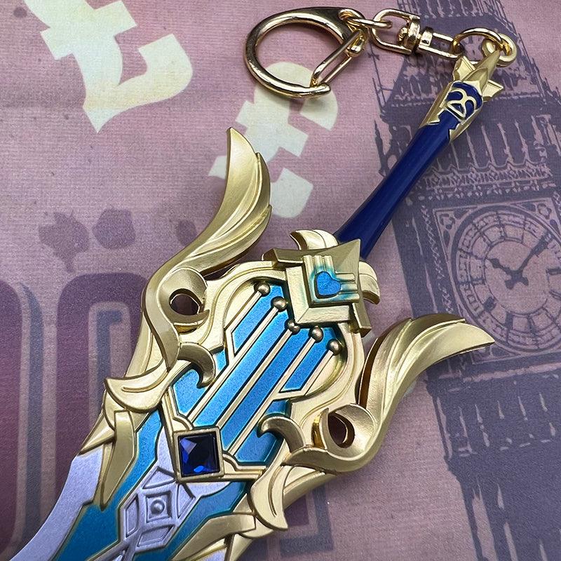 Genshin Impact Song of Broken Pines 1:6 Aerospace Zinc Alloy Claymore - Noblesse Frostcarved Relic for Tactical Game Room Display - BlacksmithSONG