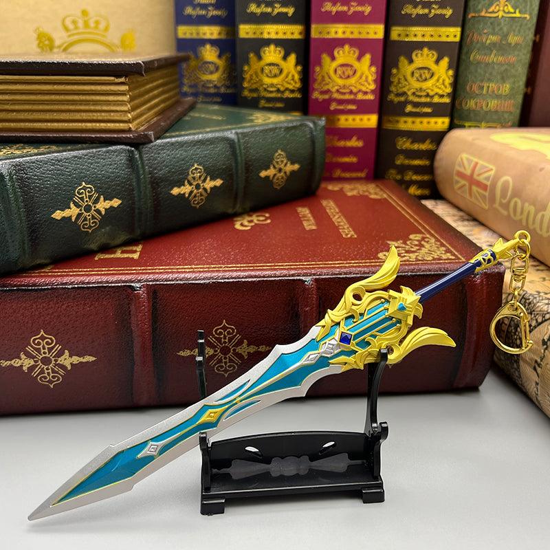 Genshin Impact Song of Broken Pines 1:6 Aerospace Zinc Alloy Claymore - Noblesse Frostcarved Relic for Tactical Game Room Display - BlacksmithSONG