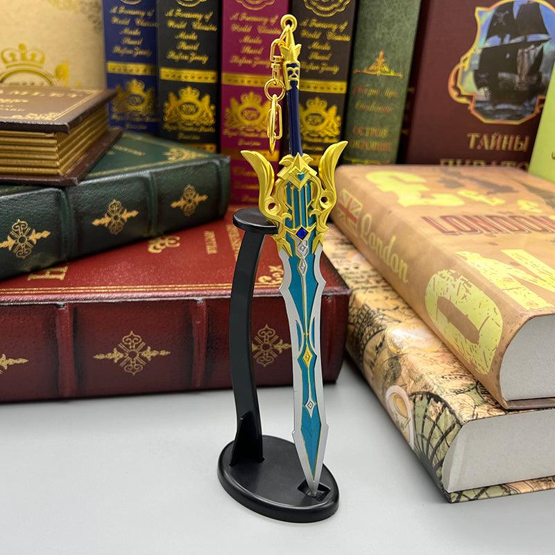 Genshin Impact Song of Broken Pines 1:6 Aerospace Zinc Alloy Claymore - Noblesse Frostcarved Relic for Tactical Game Room Display - BlacksmithSONG
