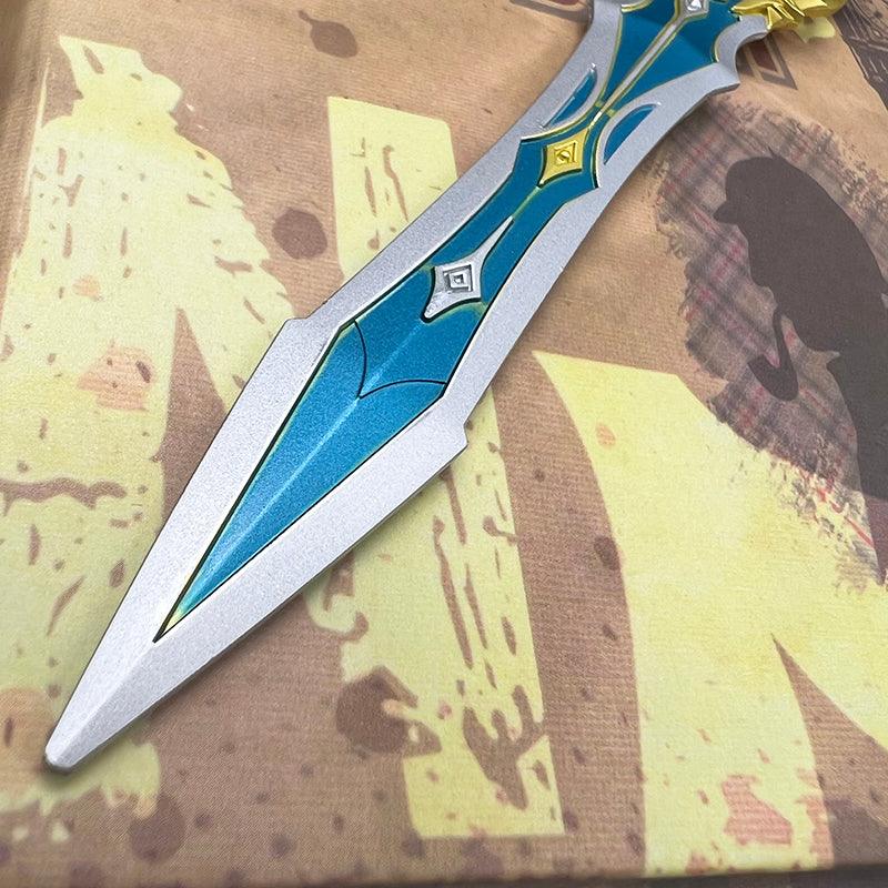 Genshin Impact Song of Broken Pines 1:6 Aerospace Zinc Alloy Claymore - Noblesse Frostcarved Relic for Tactical Game Room Display - BlacksmithSONG