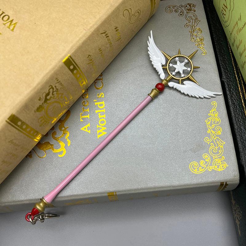 Dream Wand Replica - Cardcaptor Sakura Kinomoto's Evolving Staff 1:6 Scale | Celestial Star Embossed Zinc Alloy | Magical Girl Transformation Collector's Edition - BlacksmithSONG