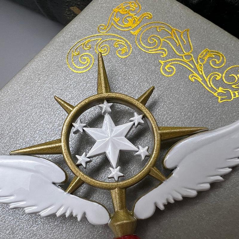 Dream Wand Replica - Cardcaptor Sakura Kinomoto's Evolving Staff 1:6 Scale | Celestial Star Embossed Zinc Alloy | Magical Girl Transformation Collector's Edition - BlacksmithSONG