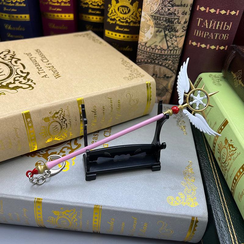 Dream Wand Replica - Cardcaptor Sakura Kinomoto's Evolving Staff 1:6 Scale | Celestial Star Embossed Zinc Alloy | Magical Girl Transformation Collector's Edition - BlacksmithSONG