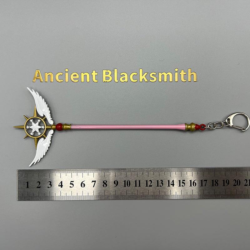 Dream Wand Replica - Cardcaptor Sakura Kinomoto's Evolving Staff 1:6 Scale | Celestial Star Embossed Zinc Alloy | Magical Girl Transformation Collector's Edition - BlacksmithSONG