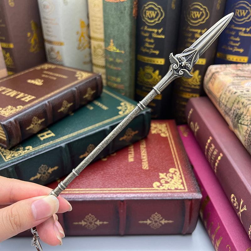 Athena's Spear Replica - AC Odyssey Divine Weapon 1:6 Scale | Greek Pantheon Artifact | Atlantis DLC Inspired Display for Mythological Collectors - BlacksmithSONG
