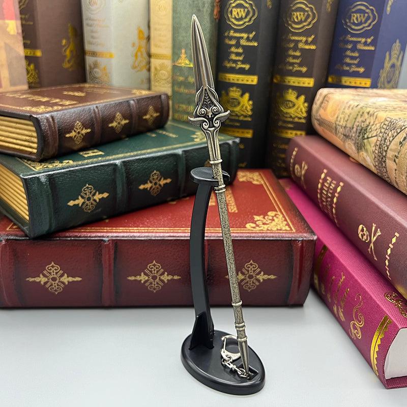 Athena's Spear Replica - AC Odyssey Divine Weapon 1:6 Scale | Greek Pantheon Artifact | Atlantis DLC Inspired Display for Mythological Collectors - BlacksmithSONG