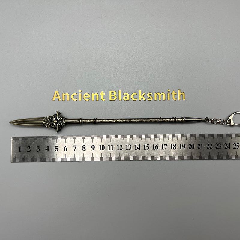 Athena's Spear Replica - AC Odyssey Divine Weapon 1:6 Scale | Greek Pantheon Artifact | Atlantis DLC Inspired Display for Mythological Collectors - BlacksmithSONG