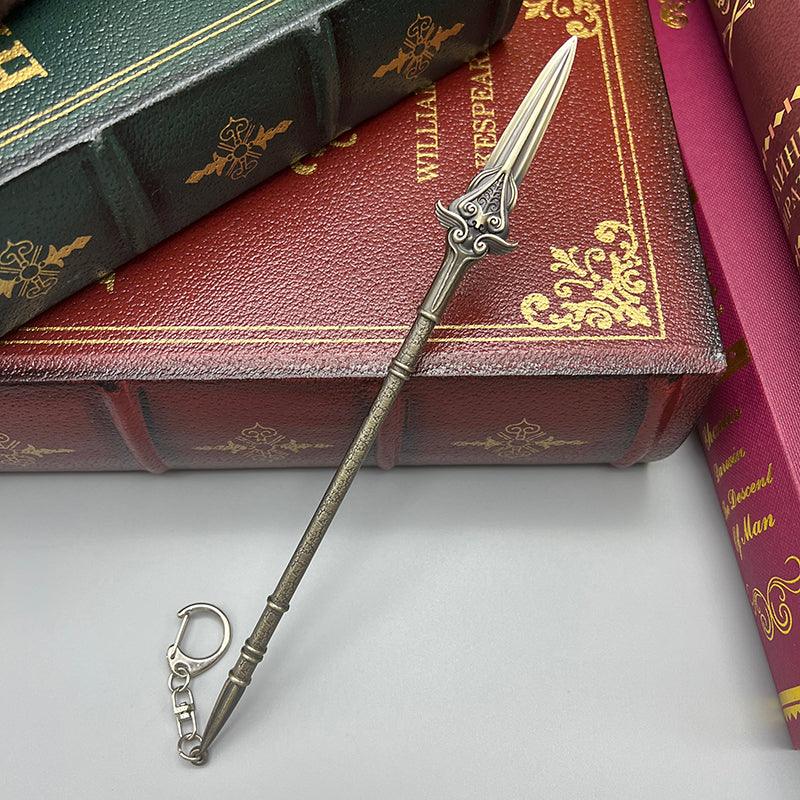 Athena's Spear Replica - AC Odyssey Divine Weapon 1:6 Scale | Greek Pantheon Artifact | Atlantis DLC Inspired Display for Mythological Collectors - BlacksmithSONG