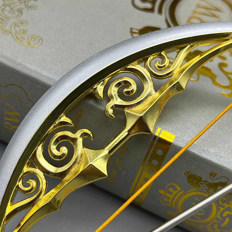 Bow of Light Replica - The Legend of Zelda Breath of the Wild Holy Relic 1:6 Scale | Zelda's Blessing Electroplated String & Sacred Glow Finish | Hyrule Castle Final Battle Display for Calamity Survivors - BlacksmithSONG