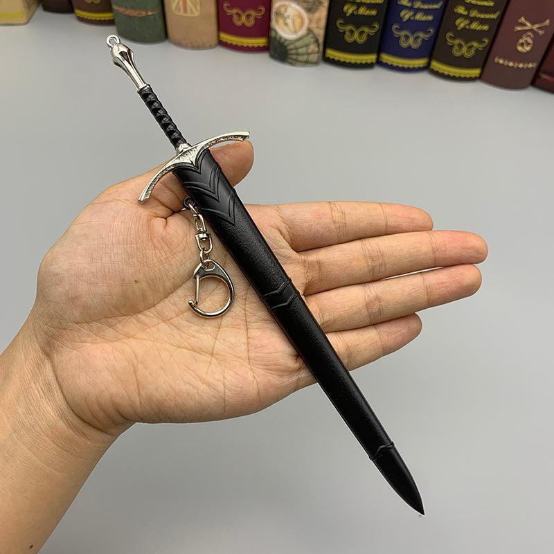 Glamdring Sword Replica - LOTR Gandalf's Foehammer 1:6 Zinc Alloy Weapon | Elvish Rune-Engraved Blade | Zinc Alloy Collector Display for Tolkien Fans - BlacksmithSONG