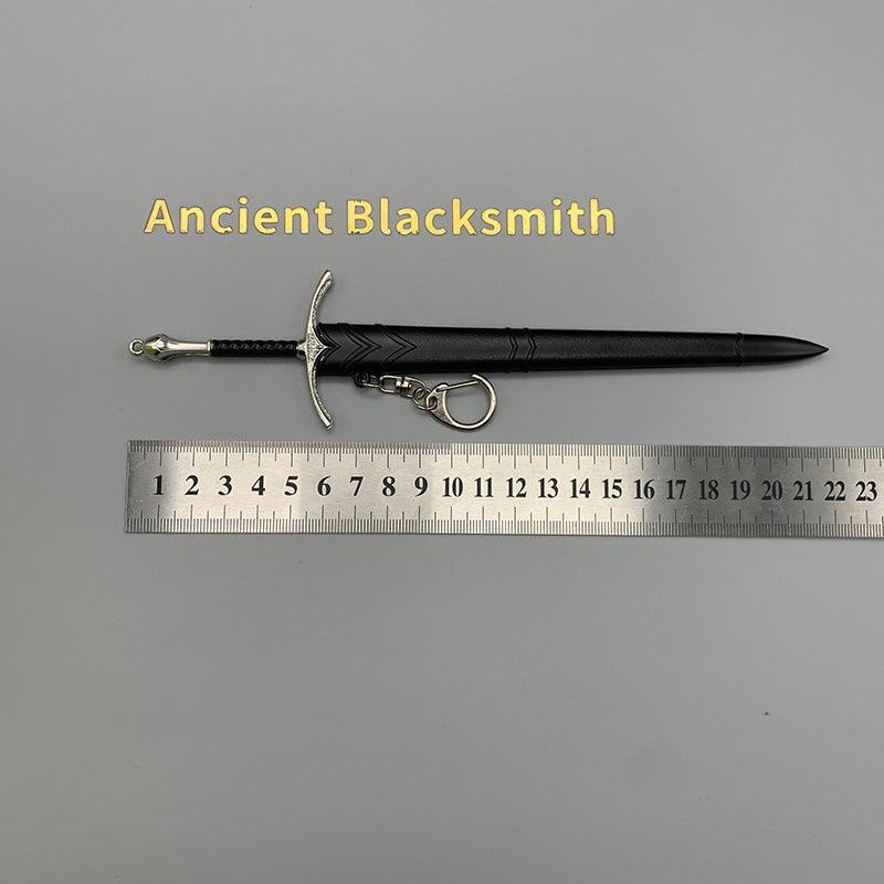 Glamdring Sword Replica - LOTR Gandalf's Foehammer 1:6 Zinc Alloy Weapon | Elvish Rune-Engraved Blade | Zinc Alloy Collector Display for Tolkien Fans - BlacksmithSONG