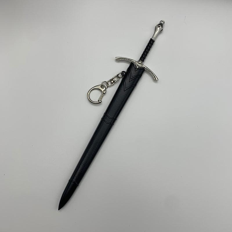 Glamdring Sword Replica - LOTR Gandalf's Foehammer 1:6 Zinc Alloy Weapon | Elvish Rune-Engraved Blade | Zinc Alloy Collector Display for Tolkien Fans - BlacksmithSONG