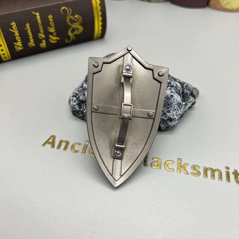 Royal Guard's Shield - The Legend of Zelda Breath of the Wild Elite Defense 1:6 Scale | Obsidian Black Electrostatic Coating & Sheikah Tech Edging - BlacksmithSONG