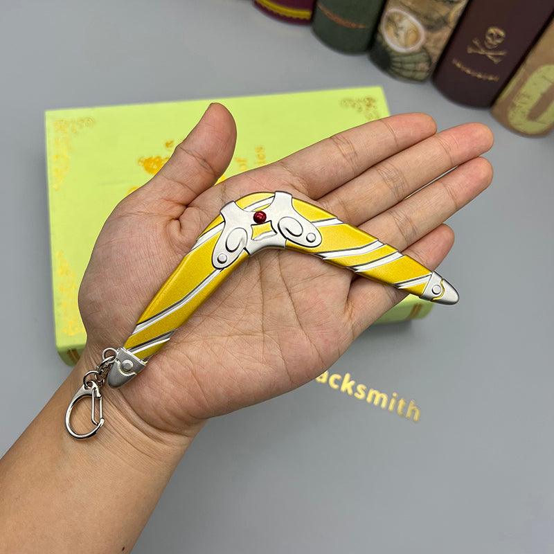 Sea-Breeze Boomerang - The Legend of Zelda Wind Waker Oceanic Weapon 1:6 | Coral Inlaid Grip & Salt-Weathered Coating | Electrostatic Aged Zinc Alloy for Pirate Voyage Collectors - BlacksmithSONG