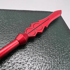 Red anime-style zinc alloy replica spear for BlacksmithSONG collectible display or cosplay