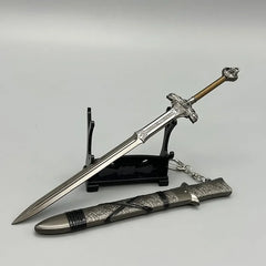 1:6 scale anime-style zinc alloy sword replica with detailed scabbard and display stand