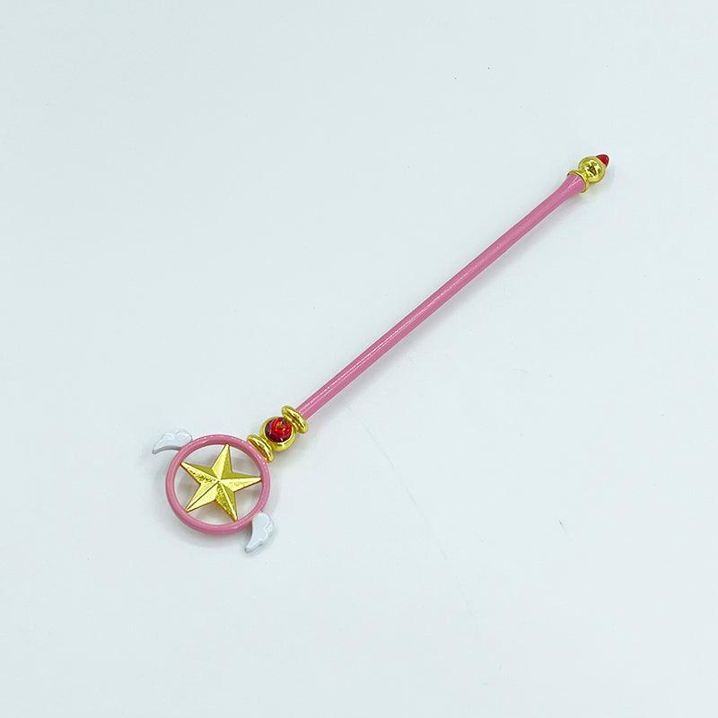 Star Force Sealing Wand - Cardcaptor Sakura Final Form | Cosmic Wings & Sakura Card Engraving | Anime-Accurate Electroplated Collectible - BlacksmithSONG