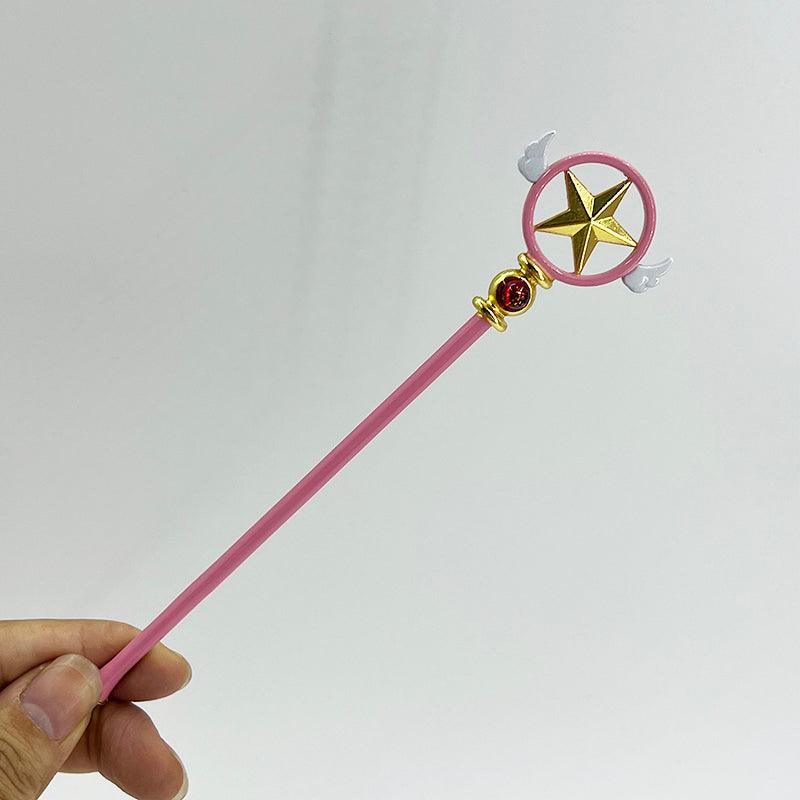 Star Force Sealing Wand - Cardcaptor Sakura Final Form | Cosmic Wings & Sakura Card Engraving | Anime-Accurate Electroplated Collectible - BlacksmithSONG