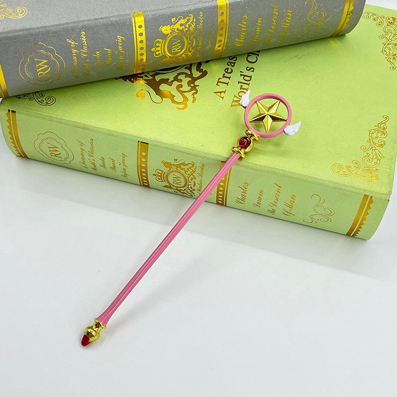 Star Force Sealing Wand - Cardcaptor Sakura Final Form | Cosmic Wings & Sakura Card Engraving | Anime-Accurate Electroplated Collectible - BlacksmithSONG