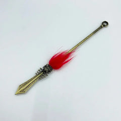 1:6 scale anime-style zinc alloy spear replica with red tassel for cosplay or display
