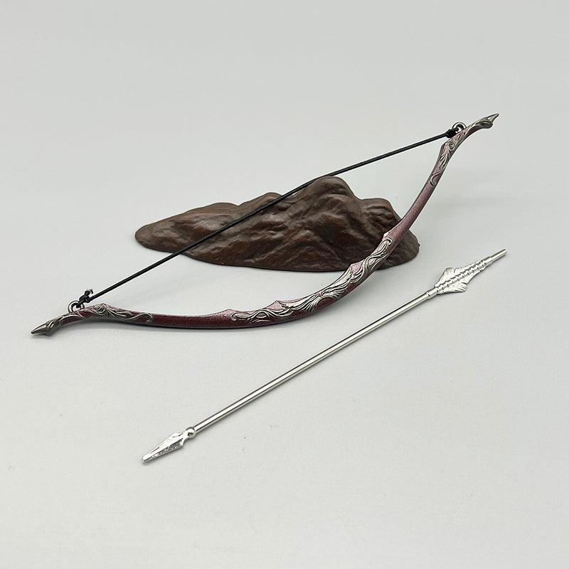 Galadhrim Bow Replica - LOTR Lothlórien Elven Archery 1:6 Scale | Polished Alloy Recurve Design | Lady Galadriel Guard Display for Archery Enthusiasts - BlacksmithSONG