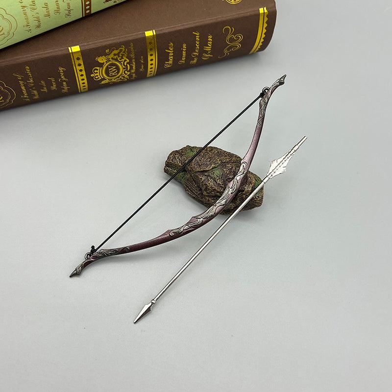 Galadhrim Bow Replica - LOTR Lothlórien Elven Archery 1:6 Scale | Polished Alloy Recurve Design | Lady Galadriel Guard Display for Archery Enthusiasts - BlacksmithSONG