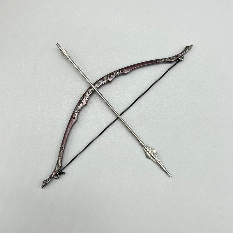 Galadhrim Bow Replica - LOTR Lothlórien Elven Archery 1:6 Scale | Polished Alloy Recurve Design | Lady Galadriel Guard Display for Archery Enthusiasts - BlacksmithSONG