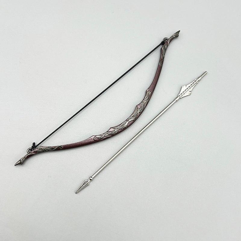 Galadhrim Bow Replica - LOTR Lothlórien Elven Archery 1:6 Scale | Polished Alloy Recurve Design | Lady Galadriel Guard Display for Archery Enthusiasts - BlacksmithSONG